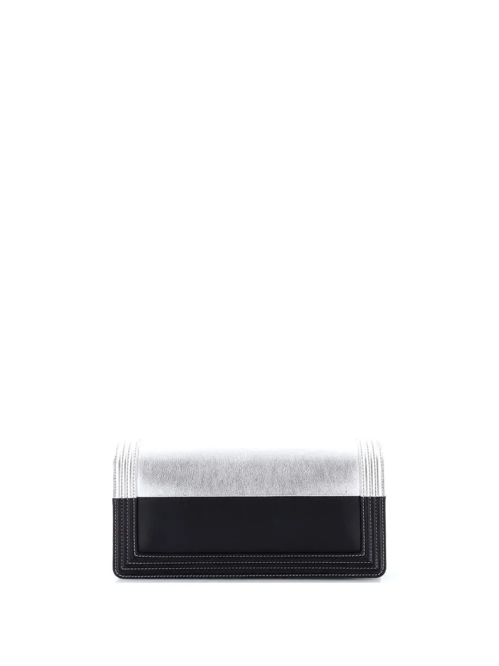 Chanel Bicolor Boy Flap Clutch Calfskin #255386C29B